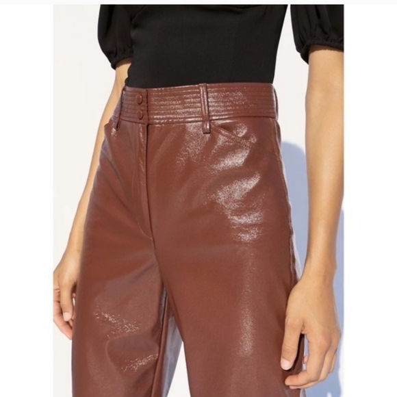 Aritzia Wilfred Faux Leather Funk Pant in Rustique - Picture 2 of 16